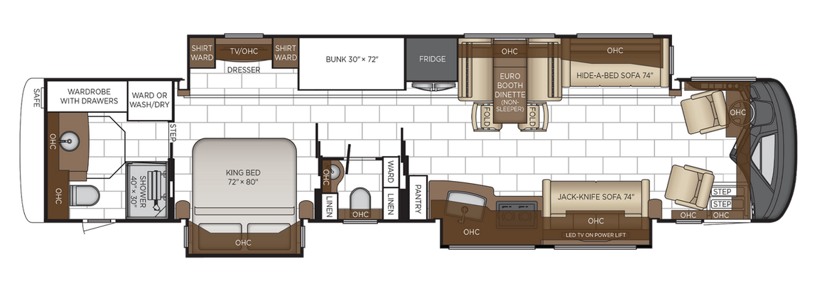 2026 Newmar London Aire 4540 Floor Plan