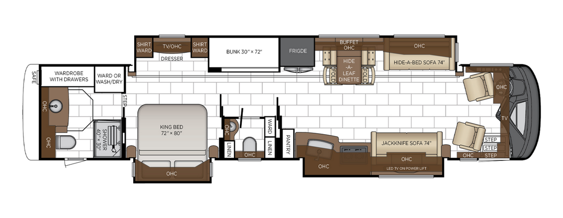 2025 Newmar London Aire 4535 Floor Plan