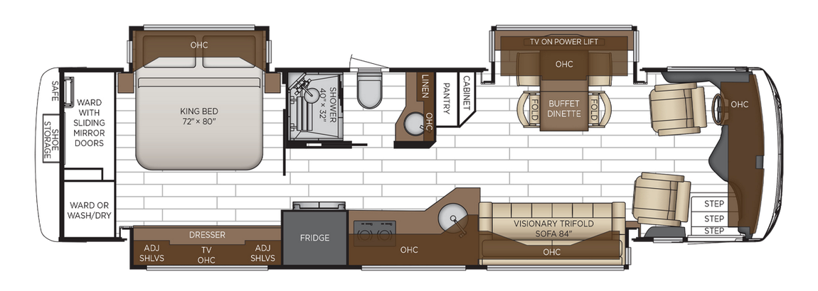 2026 Newmar New Aire 3545 Floor Plan