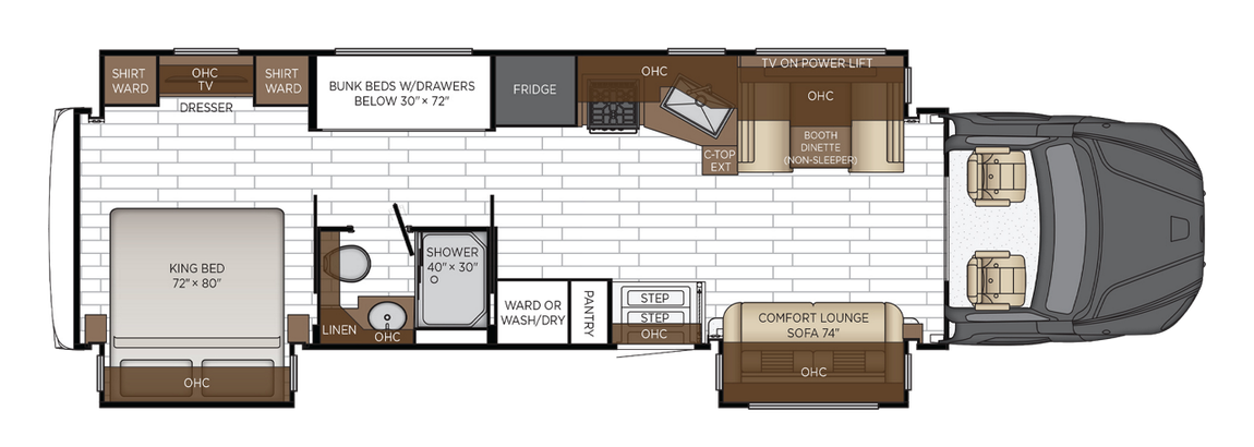 2026 Newmar Grand Star 3940 Floor Plan