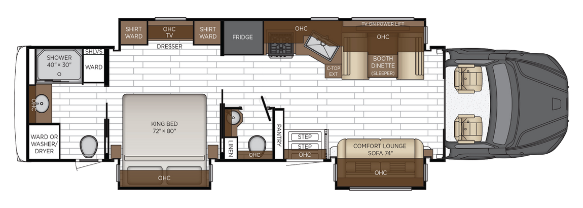 2026 Newmar Grand Star 3948 Floor Plan