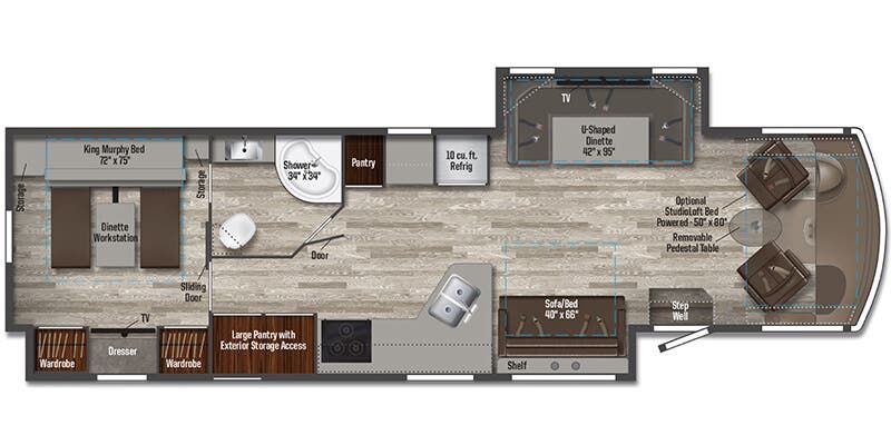 2025 Winnebago Sunstar 34R Floor Plan