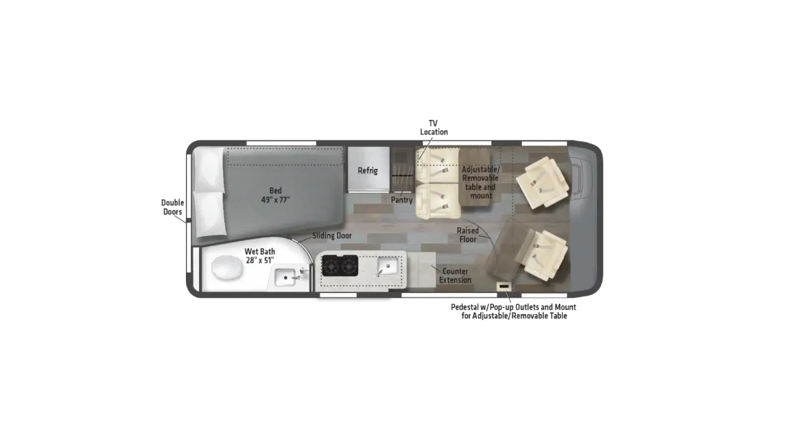 2026 Winnebago Travato 59G Floor Plan