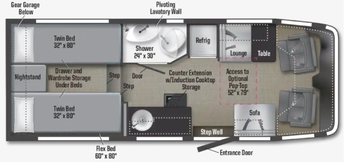 2025 Winnebago EKKO 23B Floor Plan