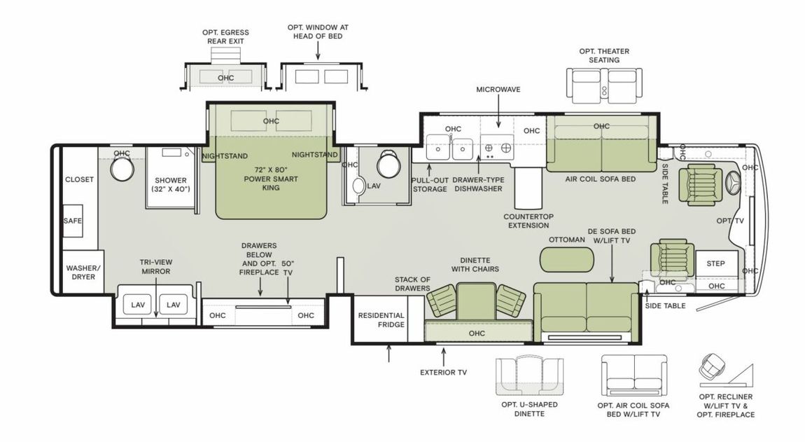 2025 Tiffin Allegro Bus 40 IP Floor Plan