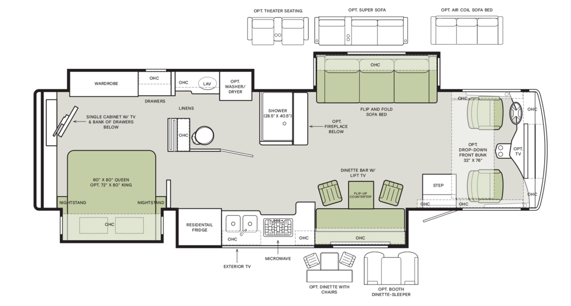 2026 Tiffin Allegro Open Road 34 PA Floor Plan
