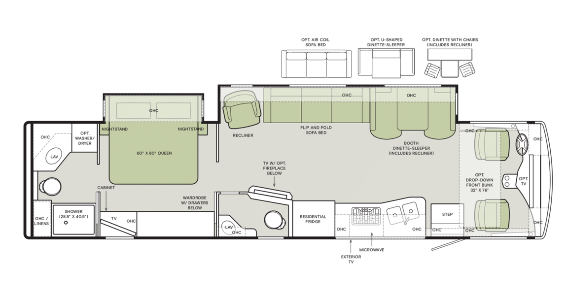 2026 Tiffin Allegro Open Road 36 LA Floor Plan