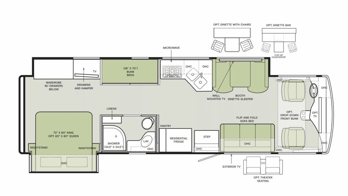 2025 Tiffin Allegro Open Road 32FA Floor Plan