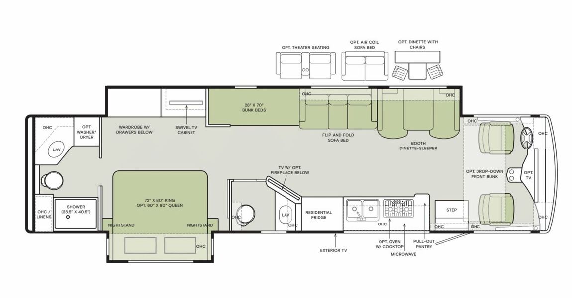2025 Tiffin Allegro Open Road 36 UA Floor Plan