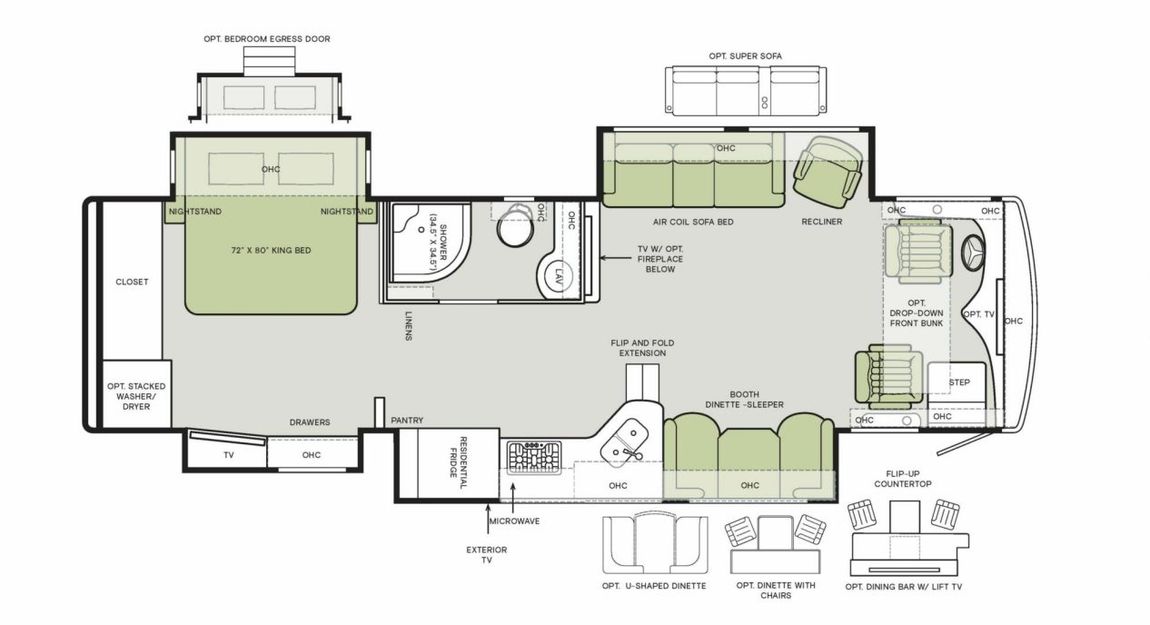 2025 Tiffin Allegro Red 33 AA Floor Plan