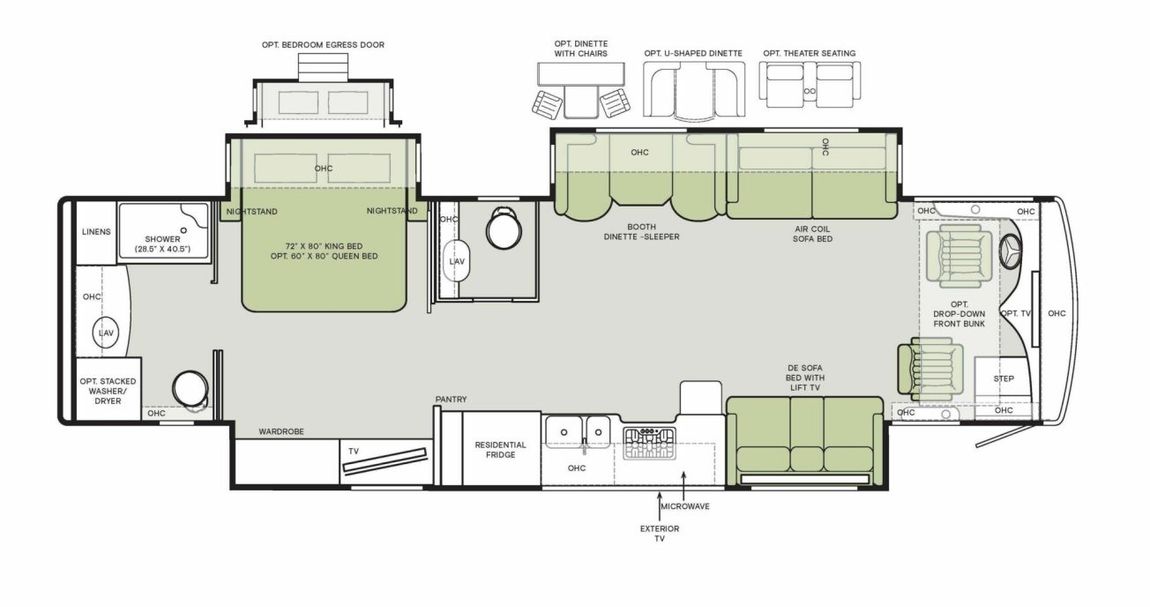 2025 Tiffin Allegro Red 37BA Floor Plan