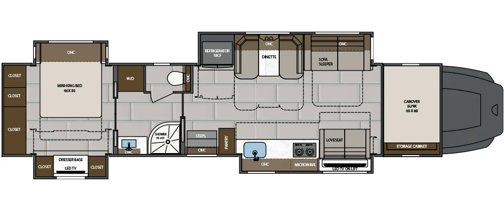 2026 Renegade Classic 45CRS Floor Plan
