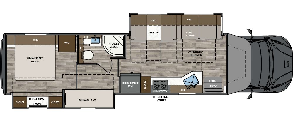 2026 Renegade Verona 40VBH Floor Plan