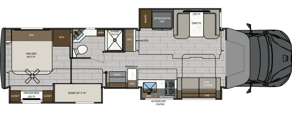 2026 Renegade Verona LE 40LBH Floor Plan
