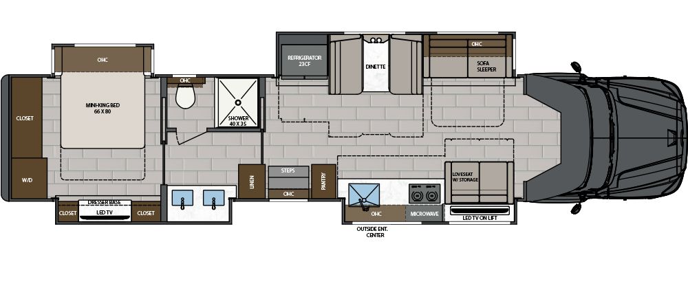 2026 Renegade XL X45QS Floor Plan