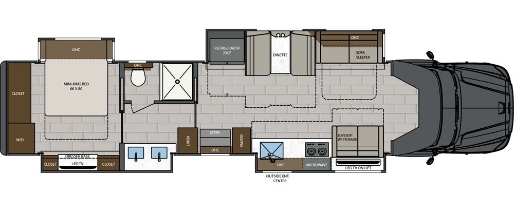 2025 Renegade XL X45QS Floor Plan