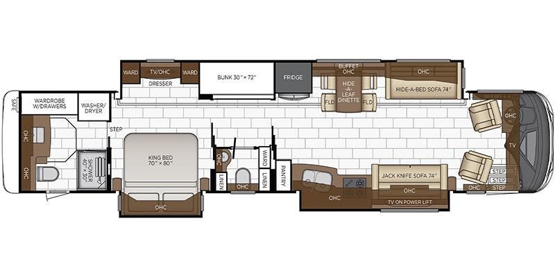 2023 Newmar Mountain Aire 4535 Floor Plan