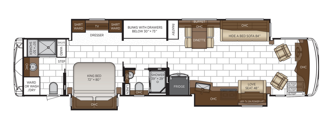2025 Newmar Ventana 4340 Floor Plan