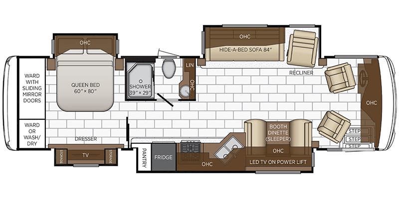 2022 Newmar Ventana 3412 Floor Plan