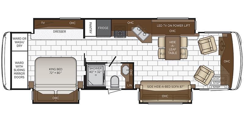 2022 Newmar Ventana 3407 Floor Plan