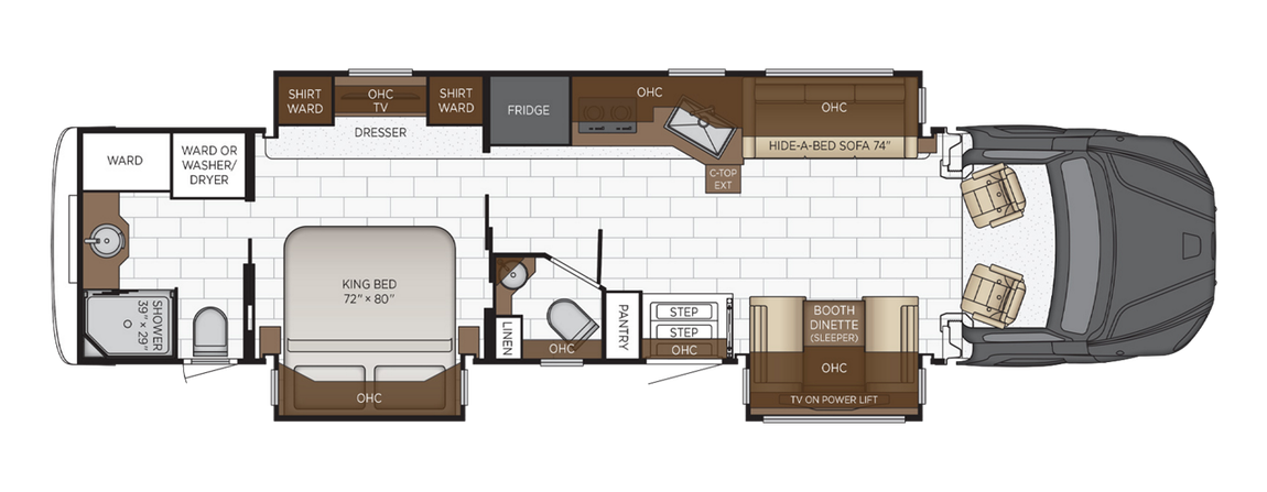 2025 Newmar Super Star 4059 Floor Plan