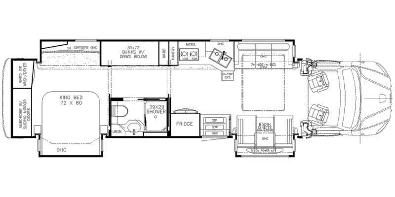 2023 Newmar Super Star 4065 Floor Plan
