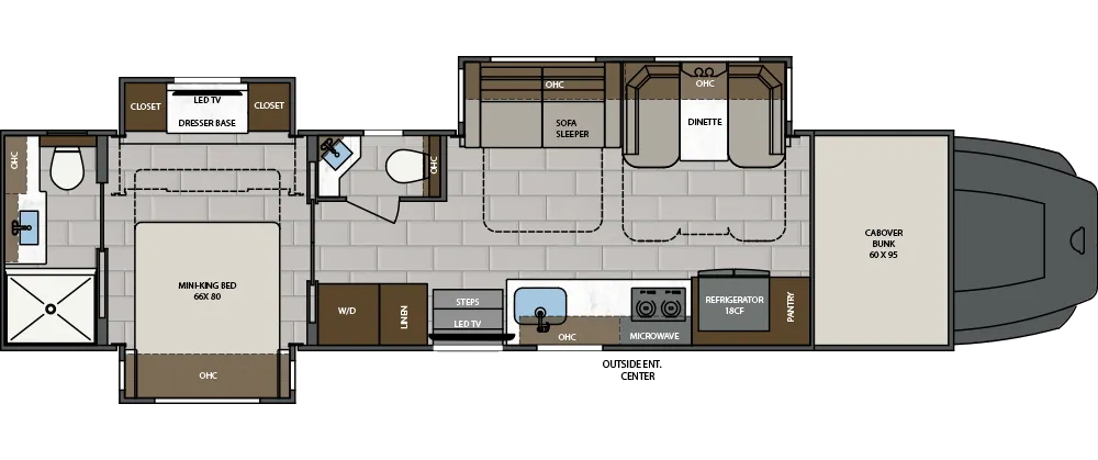 2025 Renegade Classic 41CRB Floor Plan
