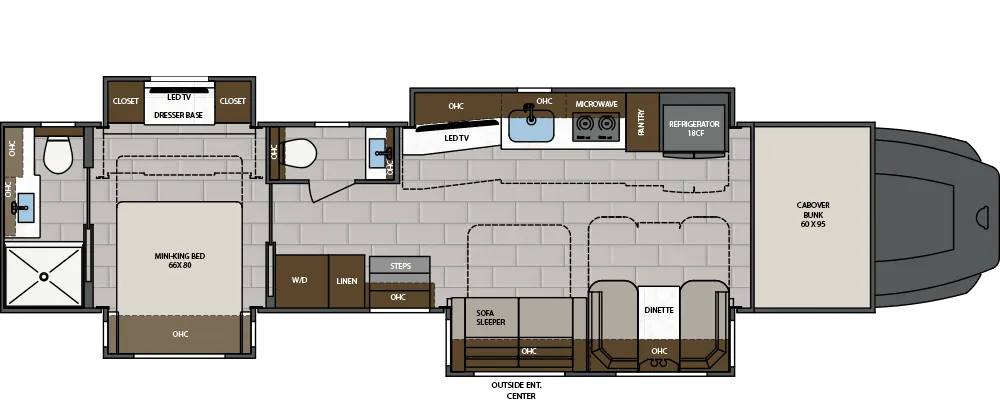 2025 Renegade Classic 43CMD Floor Plan