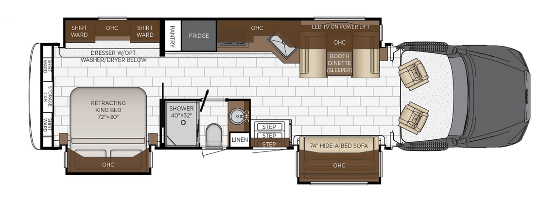 2026 Newmar Supreme Aire 3827 Floor Plan