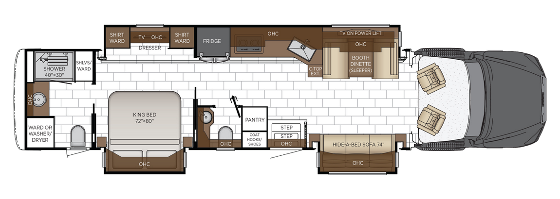 2026 Newmar Supreme Aire 4341 Floor Plan