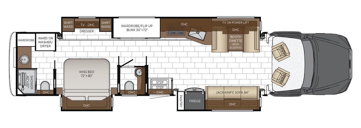 2026 Newmar Supreme Aire 4540 Floor Plan