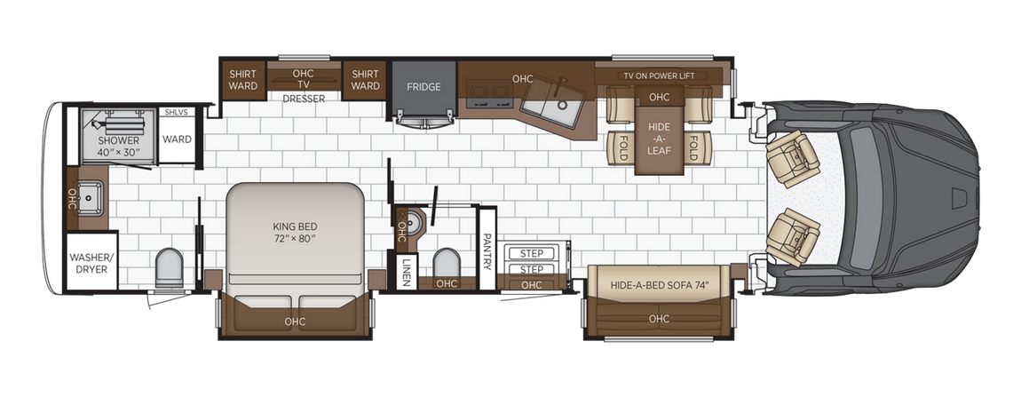 2025 Newmar Supreme Aire 4051 Floor Plan