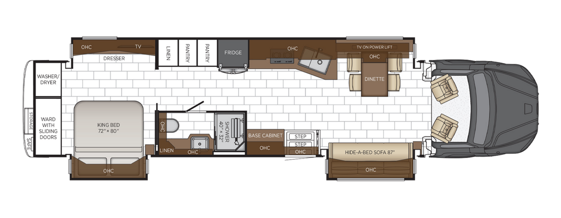 2025 Newmar Supreme Aire 4504 Floor Plan