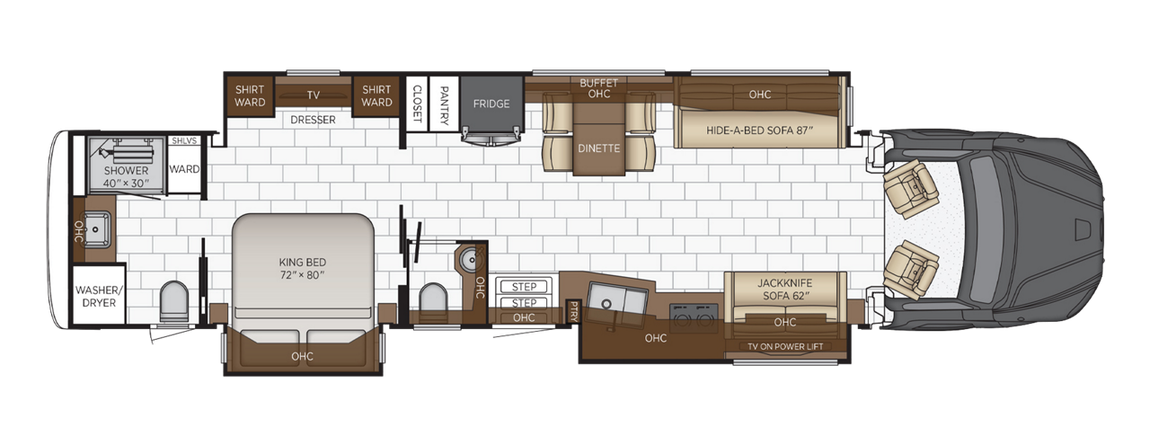 2025 Newmar Supreme Aire 4530 Floor Plan