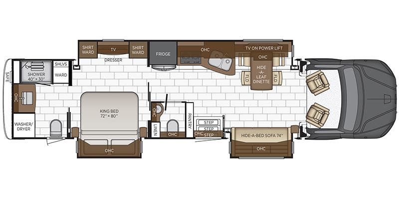2024 Newmar Supreme Aire 4051 Floor Plan