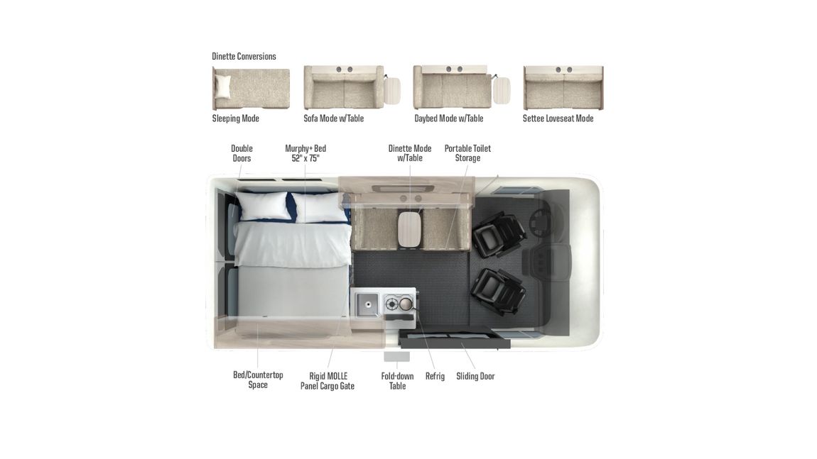 2025 Winnebago Solis Pocket 36A Floor Plan