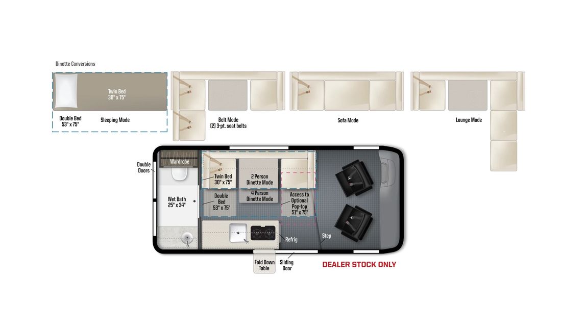 2025 Winnebago Solis Pocket 36B Floor Plan