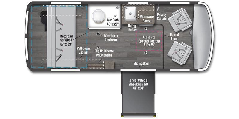 2025 Winnebago Roam 59RZ Floor Plan