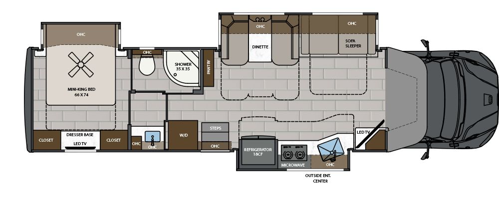 2026 Renegade Verona LE 38LDG Floor Plan