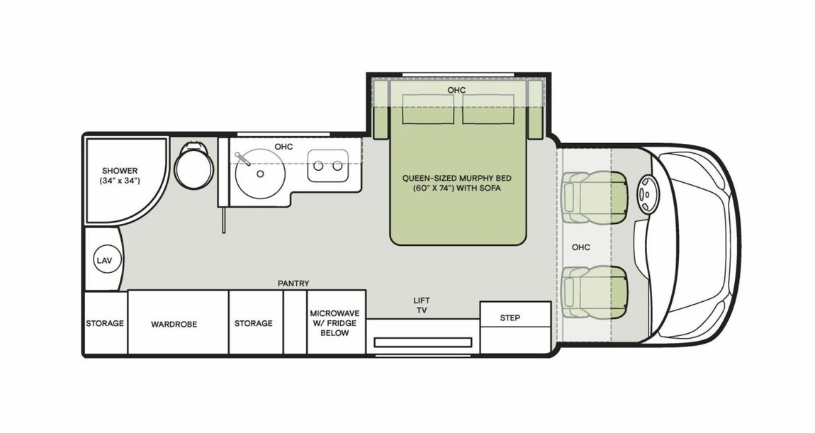 2025 Tiffin Midas 24 MT Floor Plan