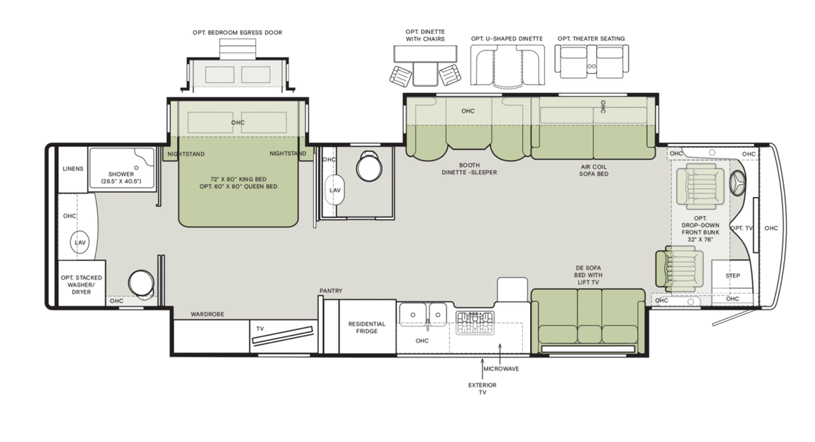 2026 Tiffin Allegro Red 37BA Floor Plan