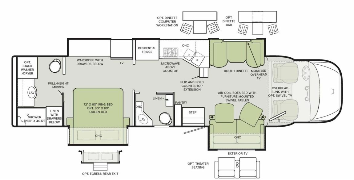 2025 Tiffin Allegro Bay 38 BB Floor Plan