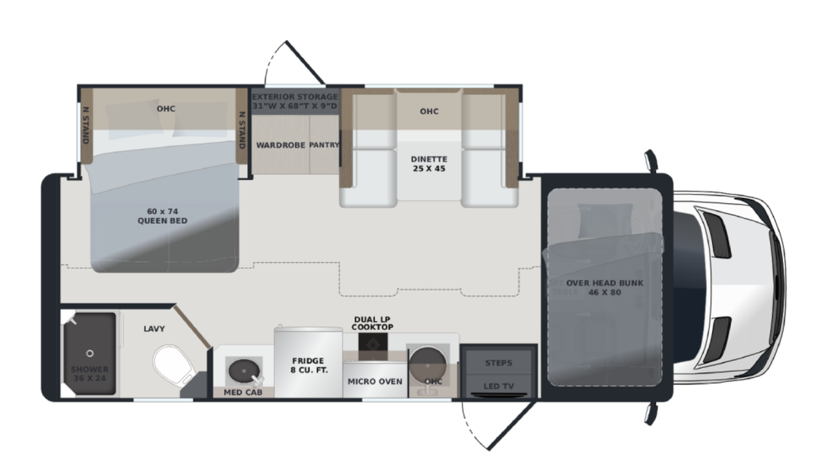 2027 Renegade Villagio 25FW Floor Plan