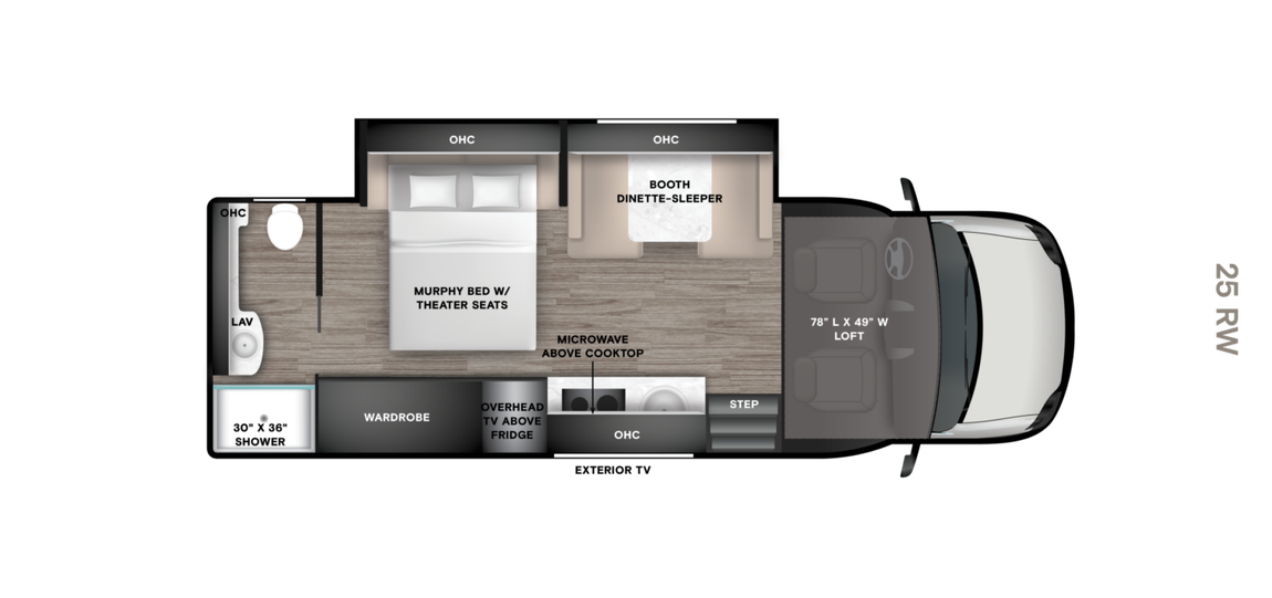 2027 Tiffin Wayfarer 25 RW Floor Plan
