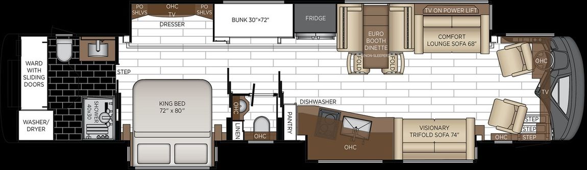 2027 Newmar King Aire 4540 Floor Plan
