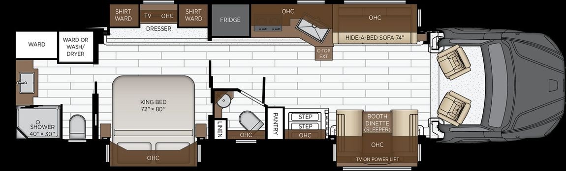 2027 Newmar Super Star 4159 Floor Plan