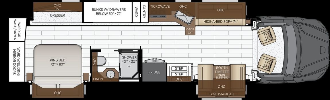 2027 Newmar Super Star 4040 Floor Plan