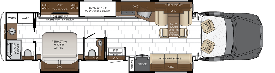2027 Newmar Summit Aire 4540 Floor Plan