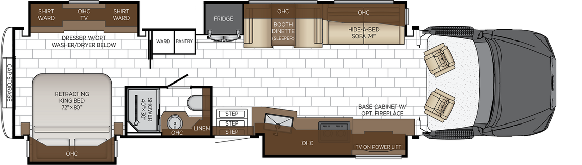2027 Newmar Supreme Aire 4129 Floor Plan