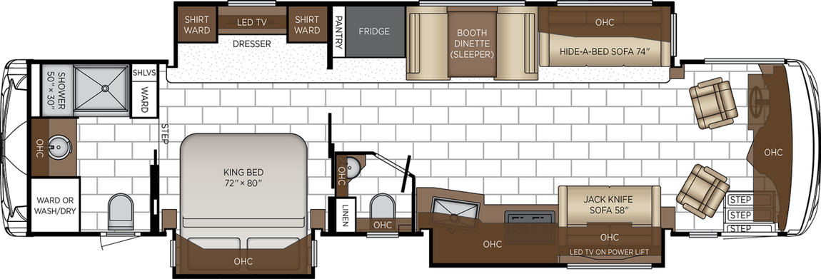 2027 Newmar Ventana 3809 Floor Plan